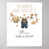 Poster Swereat Citrouille Rustic Fall Baby shower (Devant)