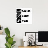 Poster Swim Bike (Bureau à domicile)