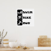 Poster Swim Bike (Cuisine)