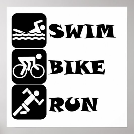 Poster Swim Bike (Devant)