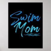 Poster Swim Maman Nager Drôle Mignonne Cadeau (Devant)