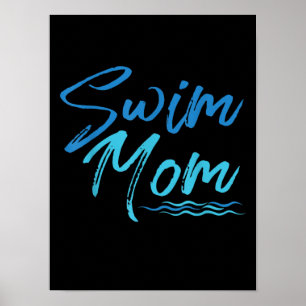 Poster Swim Maman Nager Drôle Mignonne Cadeau