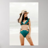 Poster Swimsuit Model In Teal Bikini (Devant)