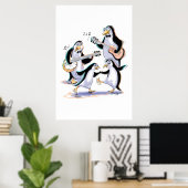 Poster sWiNgInG pEnGuInS (Bureau à domicile)