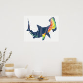Poster Swirl couleur requin (Cuisine)