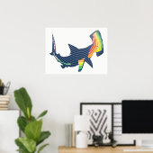 Poster Swirl couleur requin (Bureau à domicile)