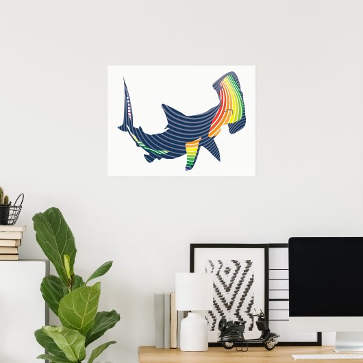 Poster Swirl couleur requin (Bureau à domicile)