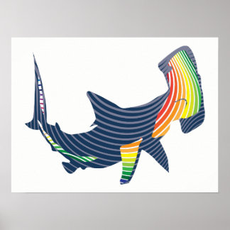 Poster Swirl couleur requin