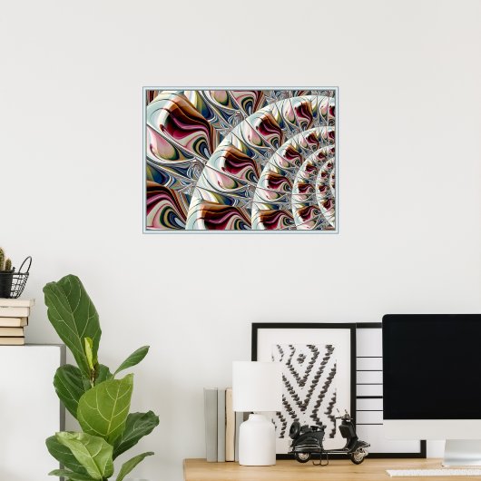 Poster Swirling Painterly Pattern (Bureau à domicile)