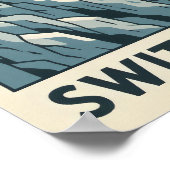 Poster Swiss Alps Wildlife Comic (Coin)