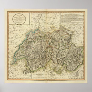 Poster Swisserland -Switzerland Atlas Map