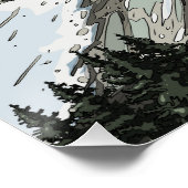 Poster Switzerland Snow Capped Mountain (Coin)