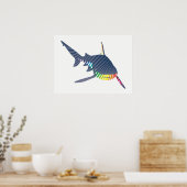 Poster Swoosh couleur requin (Cuisine)