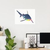 Poster Swoosh couleur requin (Bureau à domicile)