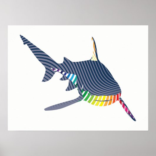Poster Swoosh couleur requin (Devant)