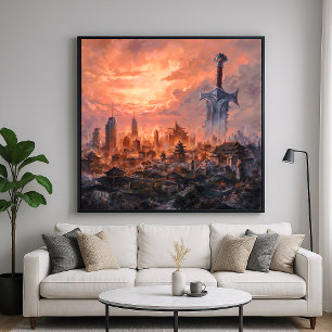 Poster Sword City - Mystical Imaginaire Art Design