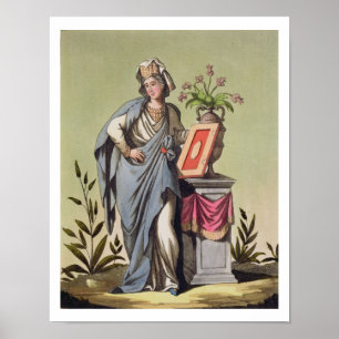 Poster Sybil de Cumae, no. 16 "de Rome antique", engrav