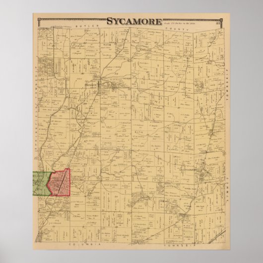 Poster Sycamore, Ohio (Devant)