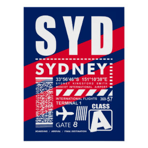 Poster SYD aéroport de Sydney