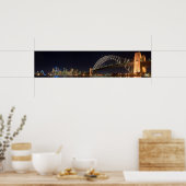 Poster Sydney australia Harbour Bridge en soirée panorama (Cuisine)