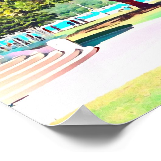 Poster Sydney Balmoral Beach blanc Rotunda (Coin)