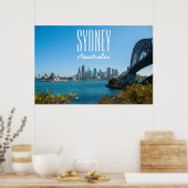 Poster Sydney Harbour Bridge & Opera House Skyline (Cuisine)