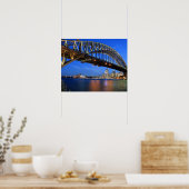 Poster Sydney Harbour Bridge, Sydney Opera House et (Cuisine)