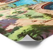 Poster Sydney Opera Australie Vintage voyage d'art (Coin)