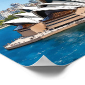 Poster Sydney Opera House Australie Aquarelle (Coin)
