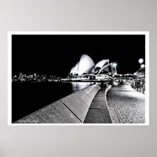 Poster Sydney Opera House B&W