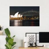 Poster Sydney Opera house et Harbour bridge (Bureau à domicile)