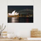 Poster Sydney Opera house et Harbour bridge (Cuisine)