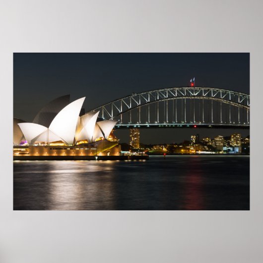 Poster Sydney Opera house et Harbour bridge (Devant)