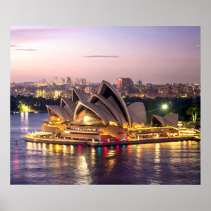 Poster Sydney Opera House in the Evening