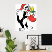 Poster Sylvester Chat avec Stocking (Bureau à domicile)