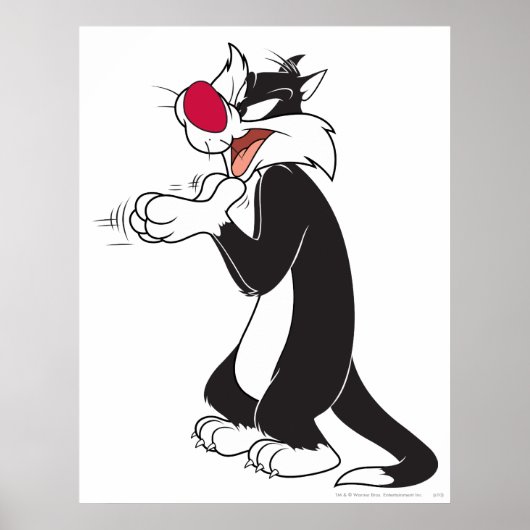 Poster SYLVESTER™ Frottant les pattes (Devant)