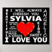 Poster Sylvia I Love You (Devant)