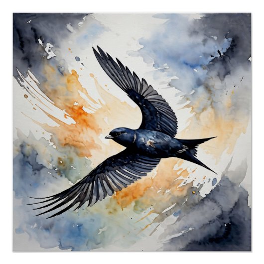 Poster Symbiotique Sky Dancer : Graceful Swift BIrd (Devant)