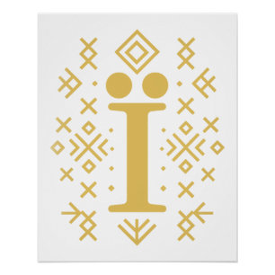 Poster Symbole Ї dans le motif folklorique ukrainien - Pa