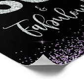 Poster Symbole 50 & Fabuleux Confetti violet et argent (Coin)