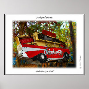 Poster SYMBOLE 57 Chevy Belair Fabuleux Cinquante Junkyar