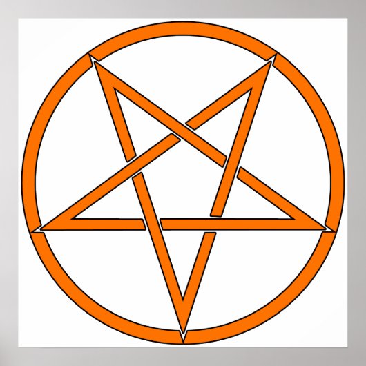 Poster SYMBOLE 5 POINTS Star Pentagram Comic classique (Devant)