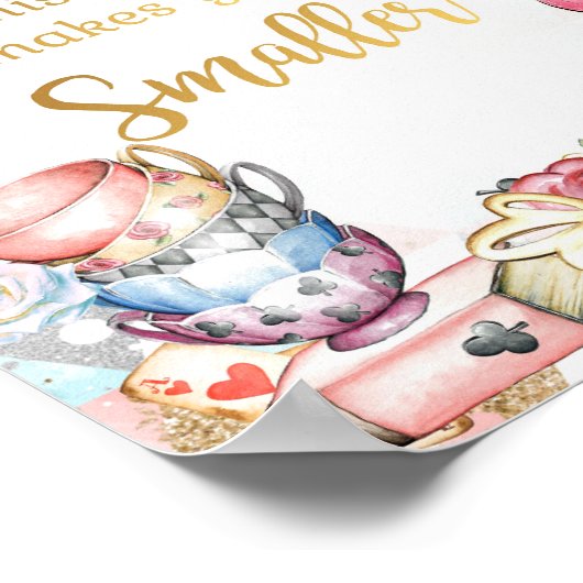 Poster Symbole Alice au Pays des merveilles, signe de tab (Coin)