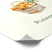 Poster Symbole alimentaire Baby shower de l'Orange Citrus (Coin)