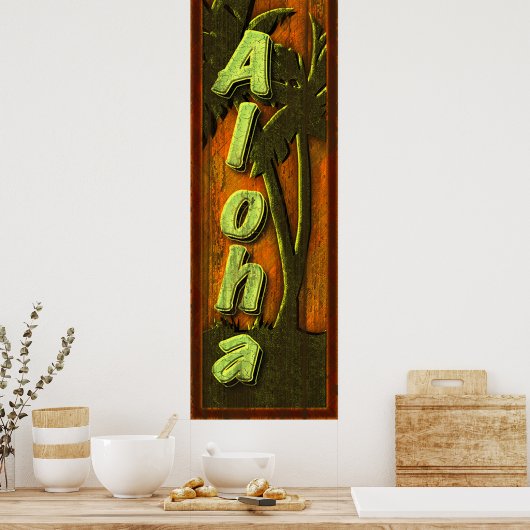 Poster Symbole Aloha (Cuisine)