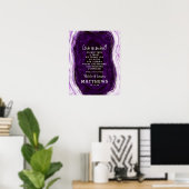 Poster Symbole Amethyst Purple Geode Love is Sweet Mariag (Bureau à domicile)