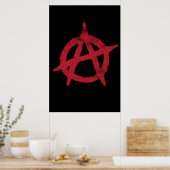 Poster symbole anarchique 'cercle a' (Cuisine)