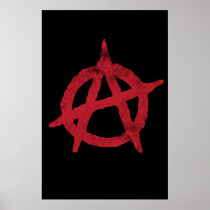 Poster symbole anarchique 'cercle a'