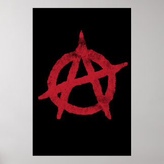 Poster symbole anarchique 'cercle a'