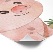 Poster Symbole animal de ferme d'anniversaire personnalis (Coin)